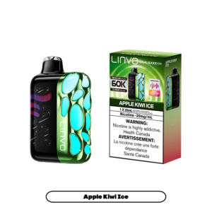 Linvo Rave 60000 Puffs - Apple Kiwi Ice Rechargeable Disposable Vape 20Mg