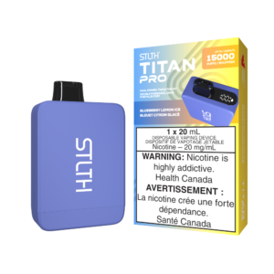 STLTH Titan Pro 15K Puffs Blueberry Lemon Ice Rechargeable Disposable Vape 20Mg