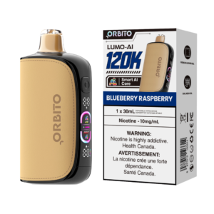 Orbito Lumo AI 120k Puffs Blueberry Raspberry Rechargeable Disposable Vape 10Mg