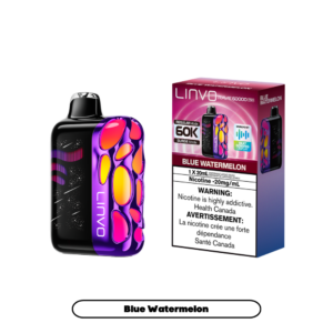 Linvo Rave 60000 Puffs - Blue Watermelon Rechargeable Disposable Vape 20Mg