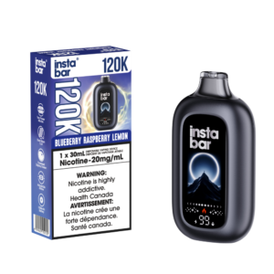 Insta Bar 120K - Blueberry Raspberry Lemon Rechargeable Disposable Vape 20Mg