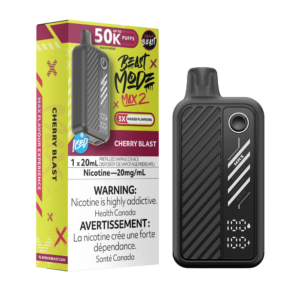 Flavour Beast Mode Max 2 50K Puffs Cherry Blast Iced  Rechargeable Disposable Vape 20Mg