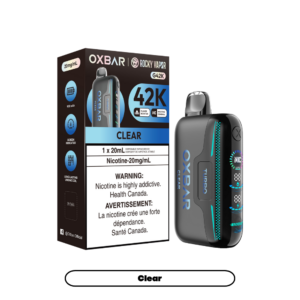 Oxbar Rocky Vapor G42k Clear 42K Puffs Adjustable Nicotine Rechargeable Disposable Vape 20Mg