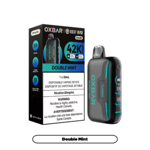 Oxbar Rocky Vapor G42k Double Mint 42K Puffs Adjustable Nicotine Rechargeable Disposable Vape 20Mg