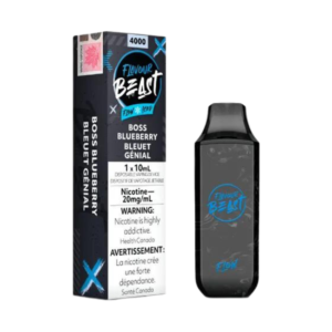Flavour Beast Flow Iced  4000 Puffs  Boss Blueberry  Rechargeable Disposable Vape 20Mg