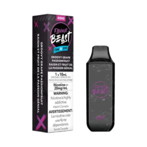 Flavour Beast Flow Iced 4000 Puffs Groovy Grape Passionfruit Rechargeable Disposable Vape 20Mg
