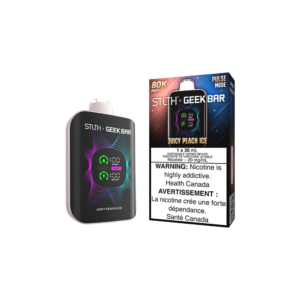 Stlth X Geek Bar - Juicy Peach Ice Rechargeable Disposable Vape 20Mg