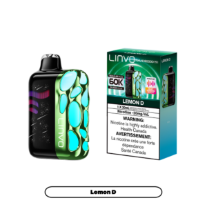 Linvo Rave 60000 Puffs - Lemon D Rechargeable Disposable Vape 20Mg