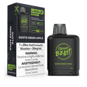 Flavour Beast Level X 15K Puffs (Prefilled Pods) - Gusto Green Apple