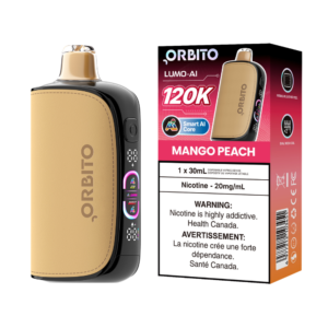 Orbito Lumo AI 120k Puffs Mango Peach Rechargeable Disposable Vape 20Mg