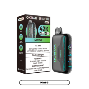 Oxbar Rocky Vapor G42k Mint G 42K Puffs Adjustable Nicotine Rechargeable Disposable Vape 20Mg