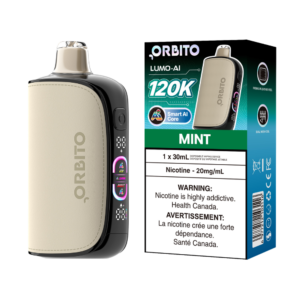 Orbito Lumo AI 120k Puffs Mint Rechargeable Disposable Vape 20Mg