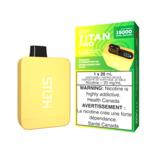 STLTH Titan Pro 15K Puffs Pineapple Blueberry Kiwi Ice Rechargeable Disposable Vape 20Mg