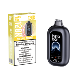 Insta Bar 120K - Pineapple Coconut Rechargeable Disposable Vape 20Mg