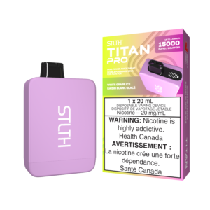 STLTH Titan Pro 15K Puffs White Grape Ice Rechargeable Disposable Vape 20Mg
