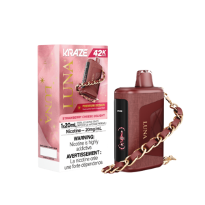 Kraze Luna 42K Puffs Strawberry Cheese Delight Rechargeable Disposable Vape 20Mg