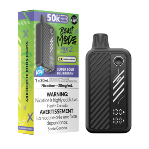 Flavour Beast Mode Max 2 50K Puffs Super Sour Blueberry Iced Rechargeable Disposable Vape 20Mg
