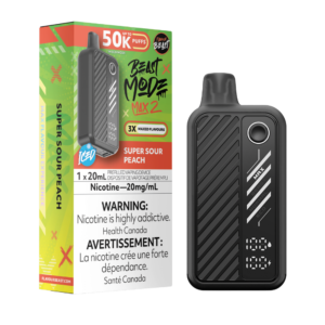 Flavour Beast Mode Max 2 50K Puffs Super Sour Peach Iced Rechargeable Disposable Vape 20Mg