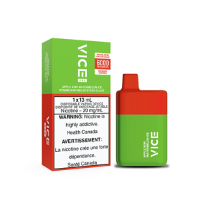 Vice Box 6000 6000 Puffs Apple Kiwi Watermelon Ice Rechargeable Disposable Vape 20Mg