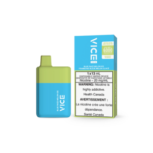 Vice Box 6000 6000 Puffs Blue Razz Melon Ice Rechargeable Disposable Vape 20Mg