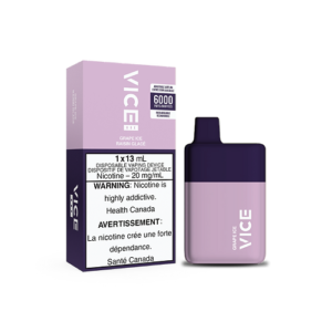 Vice Box 6000 6000 Puffs Grape Ice Rechargeable Disposable Vape 20Mg