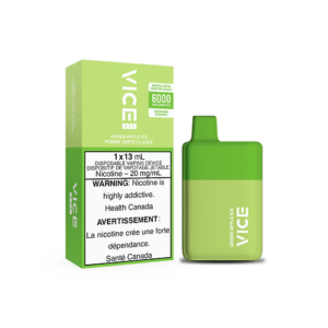 Vice Box 6000 6000 Puffs Green Apple Ice Rechargeable Disposable Vape 20Mg