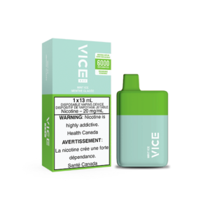 Vice Box 6000 6000 Puffs Mint Ice Rechargeable Disposable Vape 20Mg