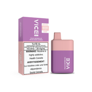 Vice Box 6000 6000 Puffs Peach Berries Ice Rechargeable Disposable Vape 20Mg