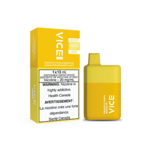Vice Box 6000 6000 Puffs Pineapple Peach Mango Ice Rechargeable Disposable Vape 20Mg