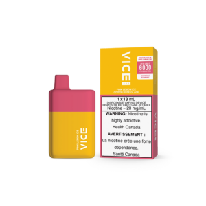Vice Box 6000 6000 Puffs Pink Lemon Ice Rechargeable Disposable Vape 20Mg