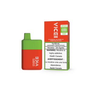 Vice Box 6000 6000 Puffs Strawberry Watermelon Rechargeable Disposable Vape 20Mg