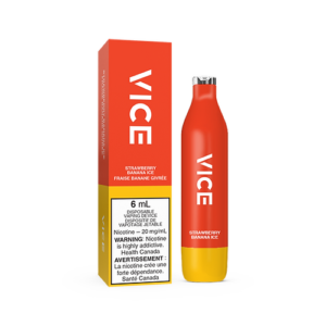 Vice 2000 2500 Puffs Strawberry Banana Ice Disposable Vape 20Mg